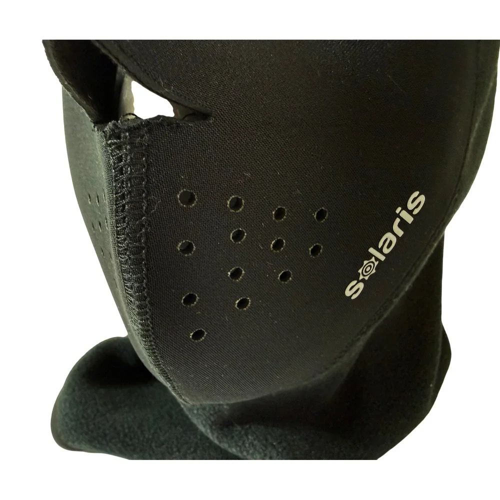 Solaris Black Balaclava Face Mask Thermal Fleece Winter Ski Mask Unisex OSFA